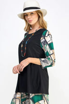 Colorblock Round Neck Top | Mixtshop LLC