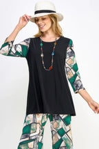 Colorblock Round Neck Top | Mixtshop LLC