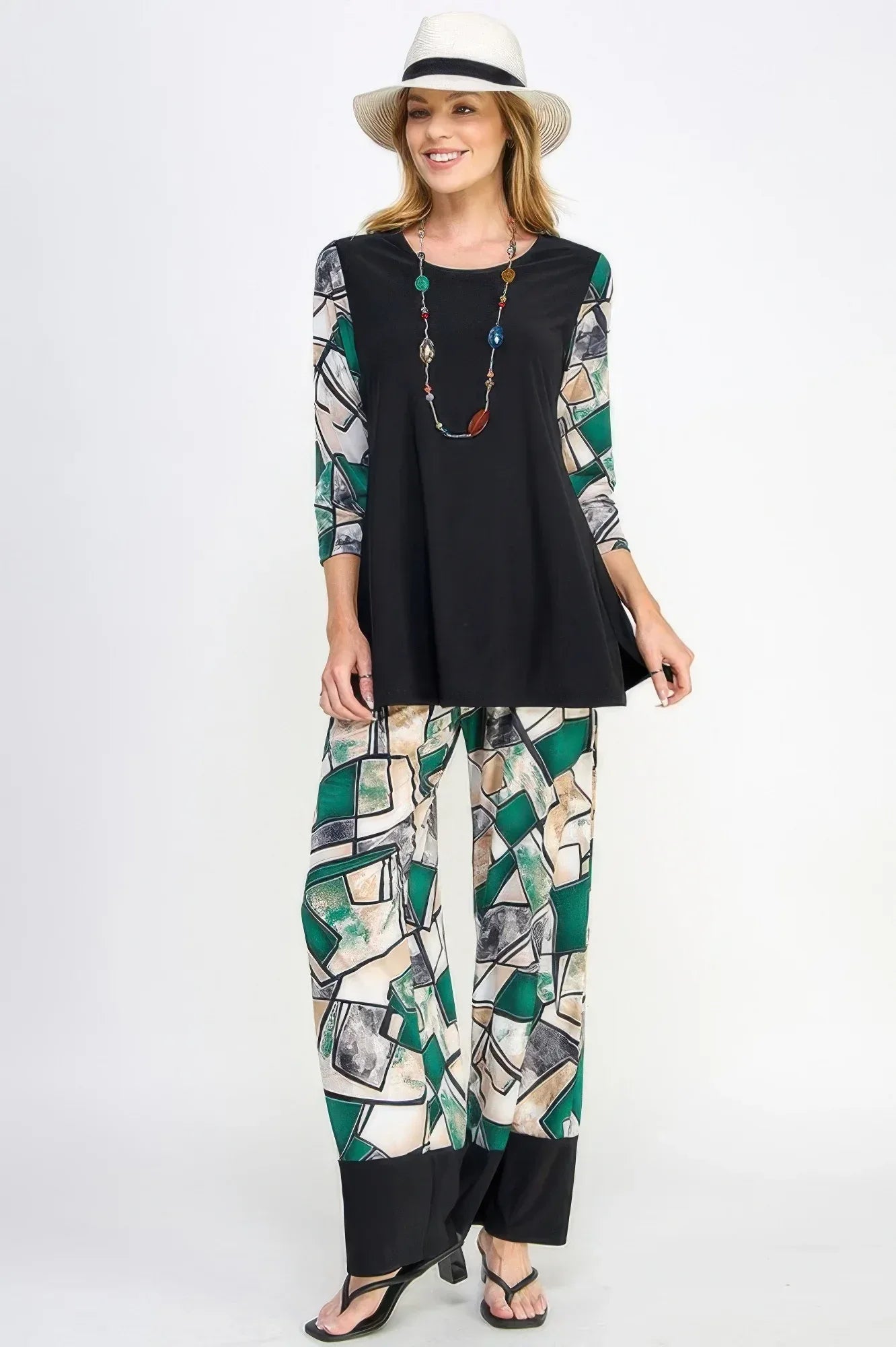 Colorblock Round Neck Top | Mixtshop LLC
