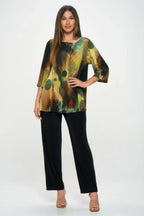 HIT Boat Neck 3/4 Sleeve Top | Mixtshop LLC