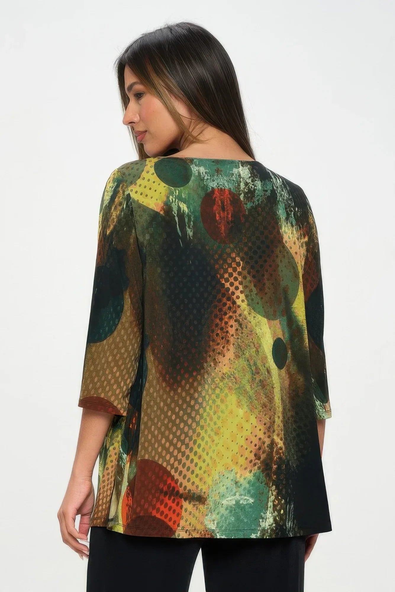 HIT Boat Neck 3/4 Sleeve Top Secondary image