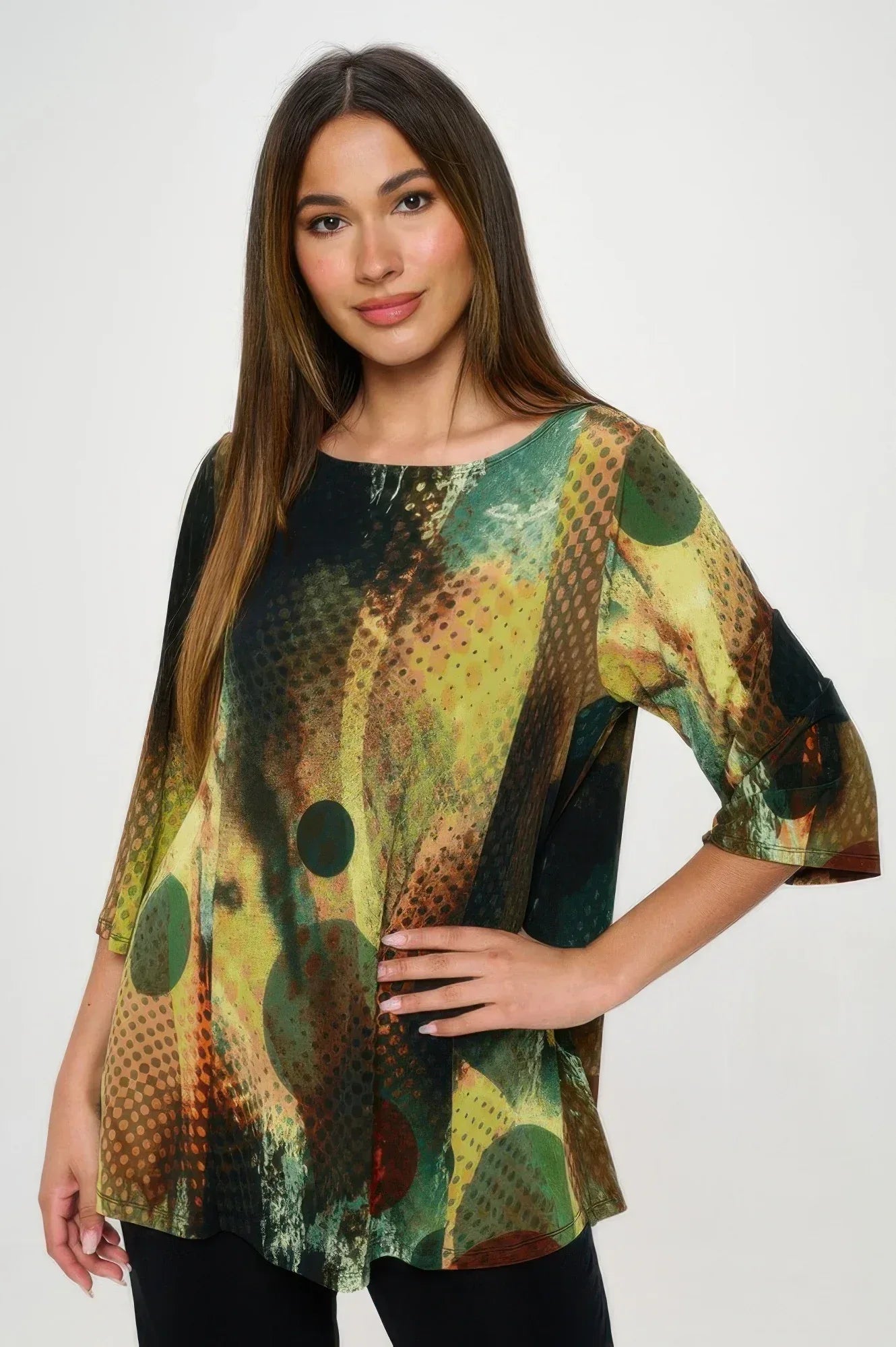 HIT Boat Neck 3/4 Sleeve Top | Mixtshop LLC