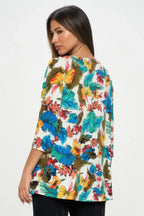 HIT Boat Neck 3/4 Sleeve Top | Mixtshop LLC