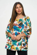 HIT Boat Neck 3/4 Sleeve Top | Mixtshop LLC