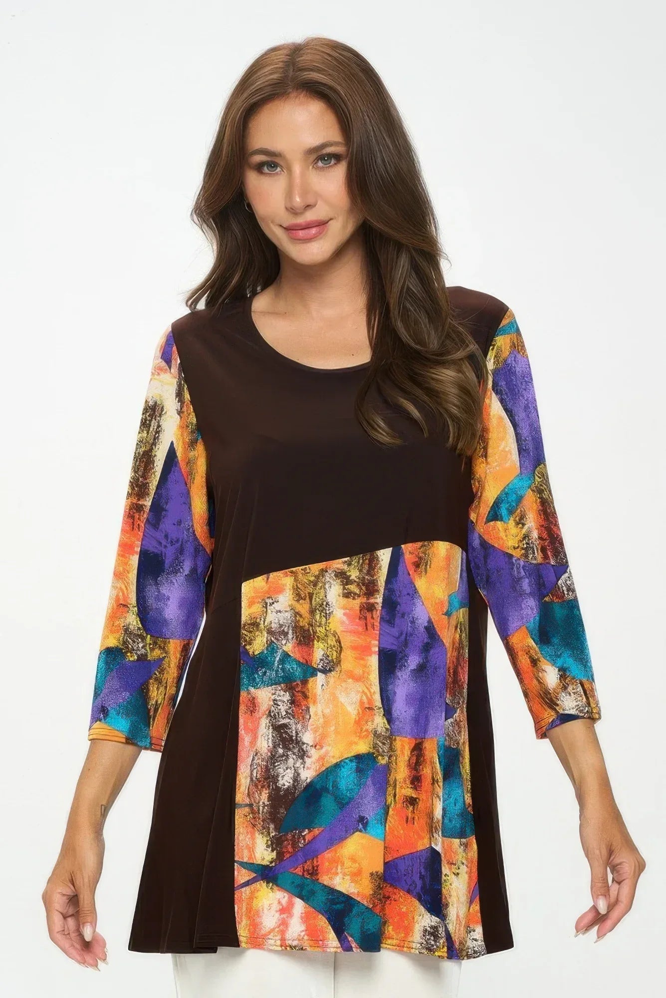 Contrast Curve Knit Top | Mixtshop LLC Main image