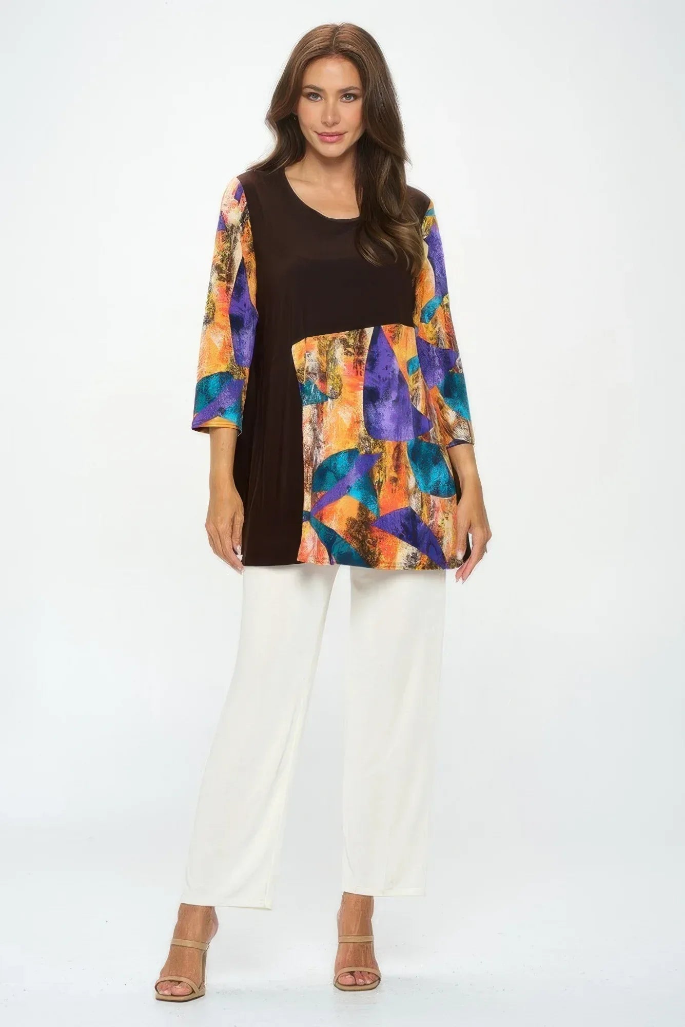 Contrast Curve Knit Top Secondary image