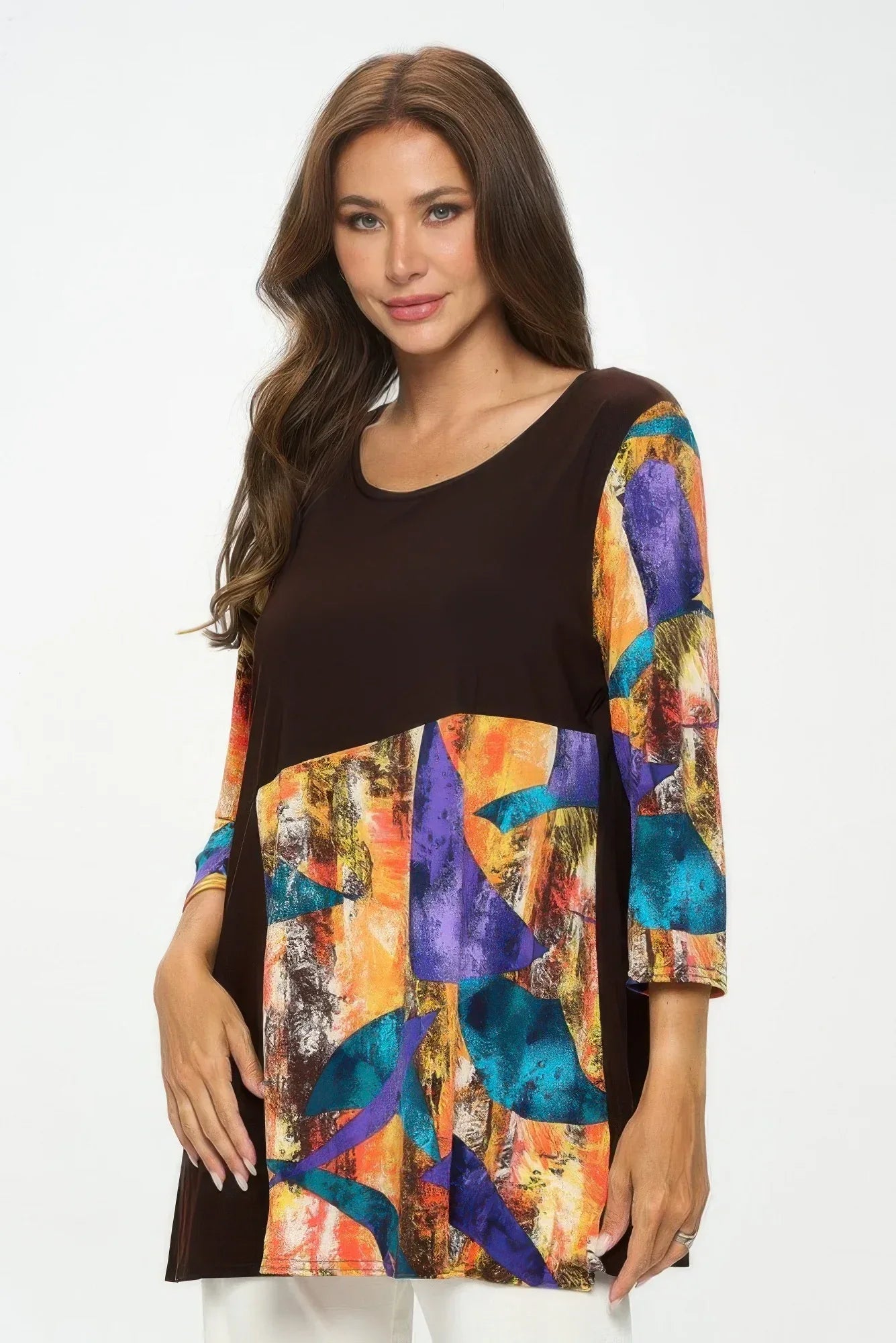 Contrast Curve Knit Top | Mixtshop LLC