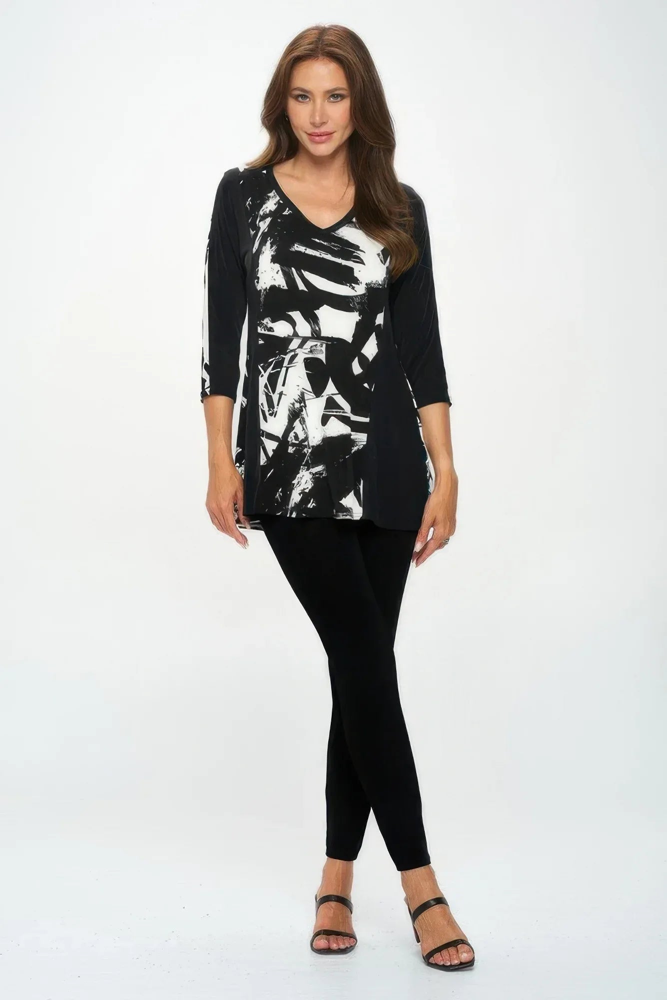 BNS V-Neck Binding Contrast Top Secondary image