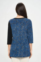 HIT Contrast V-Neck Tunic Top | Mixtshop LLC