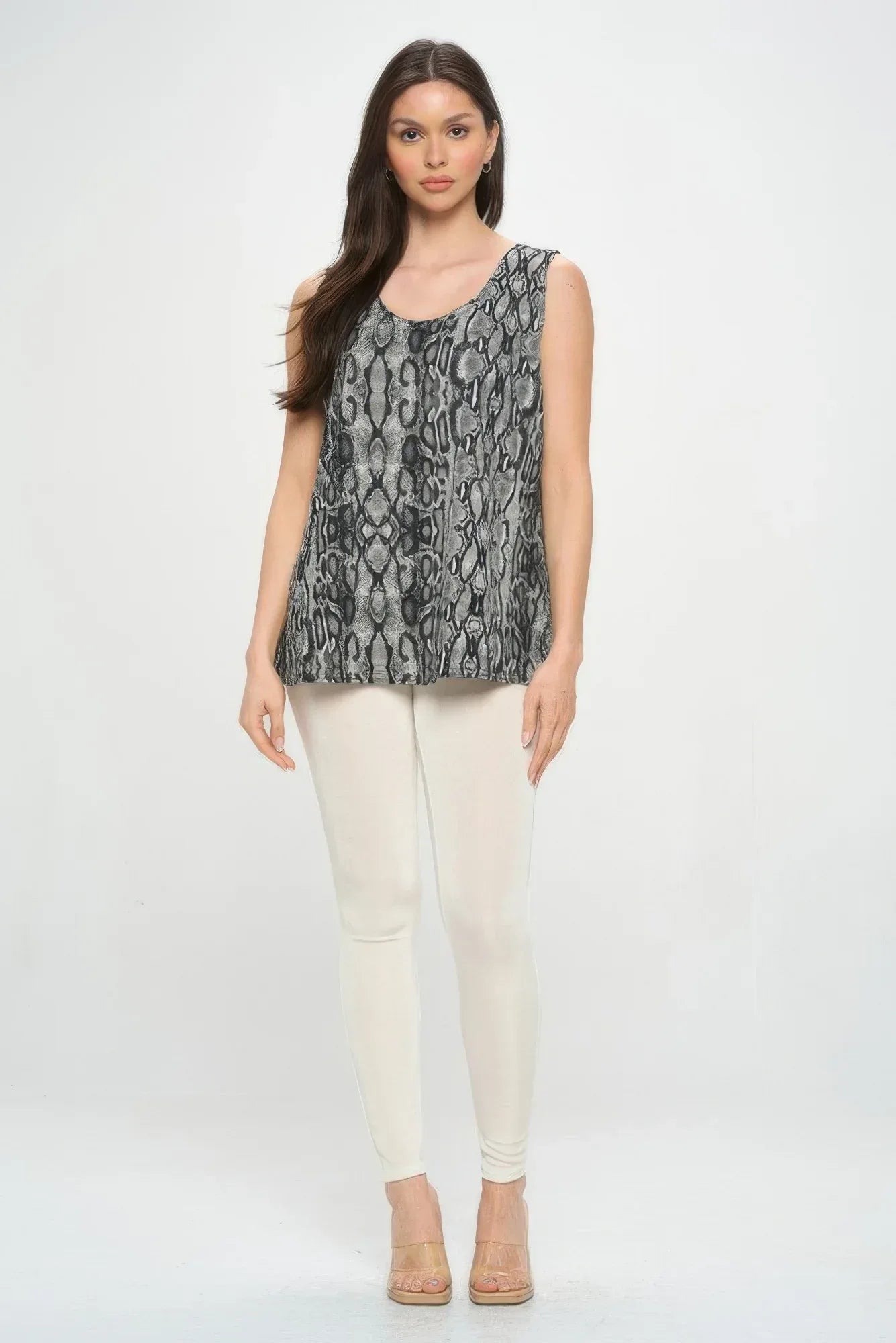 Hit Print Sleeveless Tank Top | Mixtshop LLC