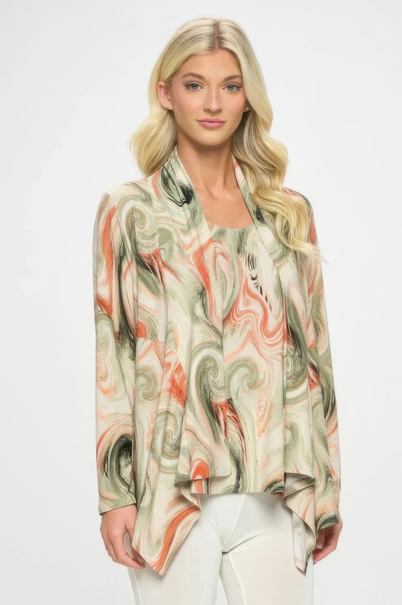 Mid Cut Print Jacket | Mixtshop LLC Main image