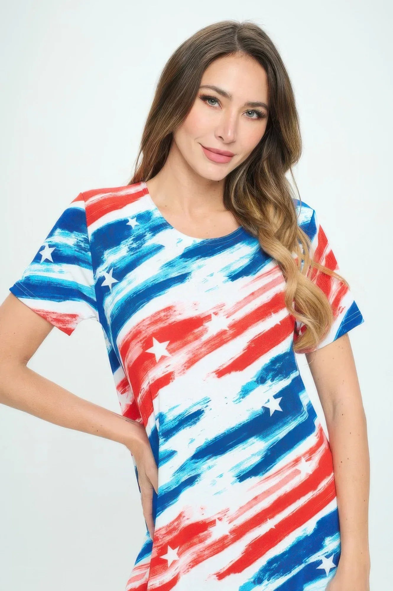 Plus Size Print Bns Missy Dress Secondary image