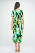 Plus Size Short Sleeve Bns Long Dress | Mixtshop LLC