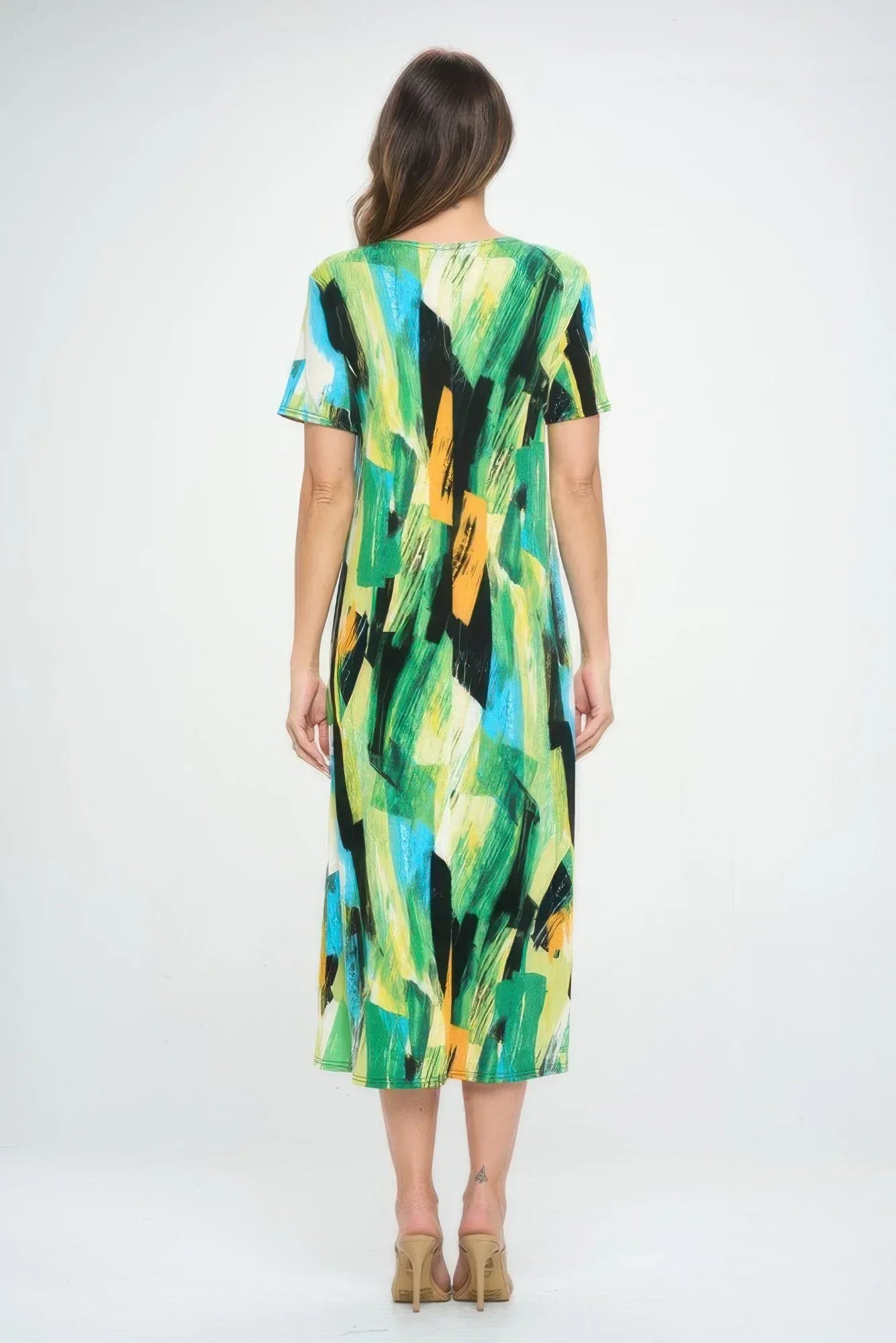 Plus Size Short Sleeve Bns Long Dress | Mixtshop LLC