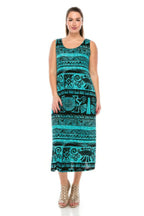 Plus Size Sleeveless Round-neckline Long Dress | Mixtshop LLC