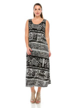 Plus Size Sleeveless Round-neckline Long Dress | Mixtshop LLC