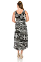 Plus Size Sleeveless Round-neckline Long Dress | Mixtshop LLC