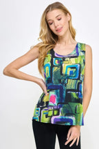 Hit Print Sleeveless Tank Top | Mixtshop LLC