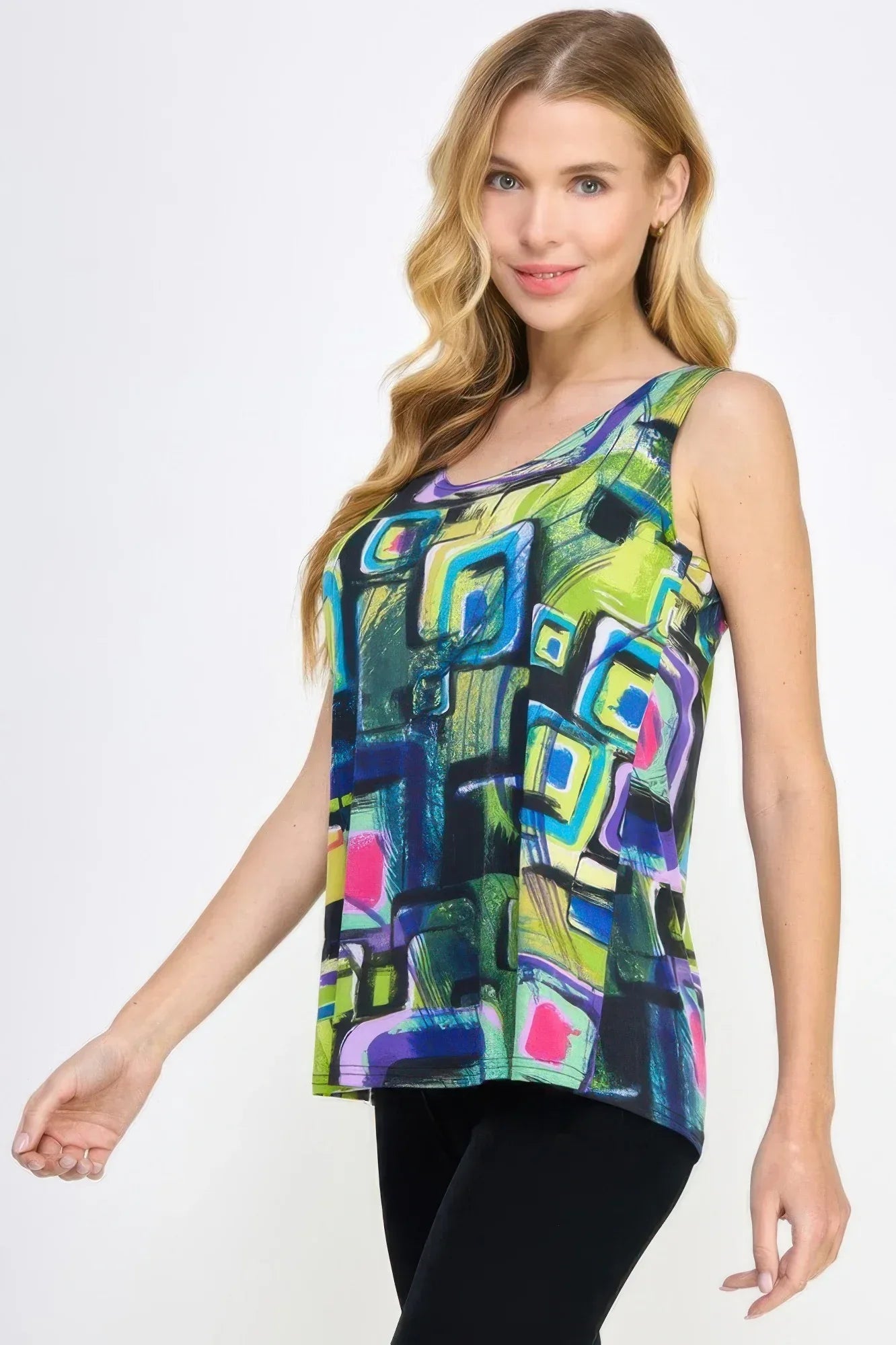 Hit Print Sleeveless Tank Top | Mixtshop LLC