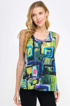 Hit Print Sleeveless Tank Top | Mixtshop LLC