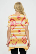 Short Sleeve Handkerchief Hem Top | Mixtshop LLC