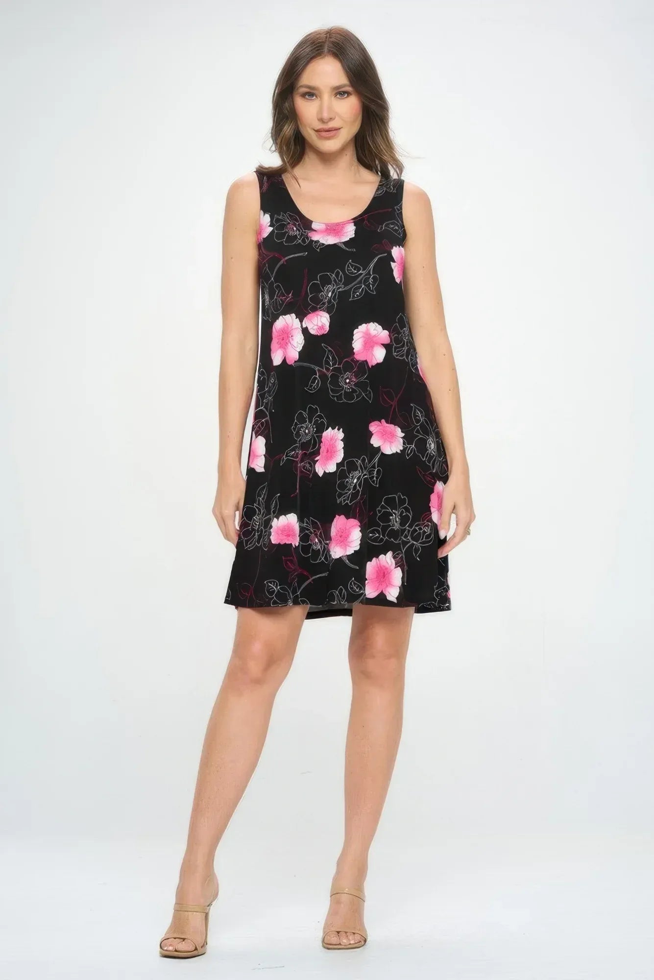 Print Short Tank Dress | Mixtshop LLC Main image