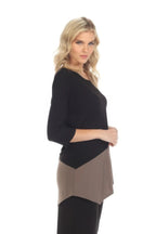 Color Block Quarter Sleeve Top | Mixtshop LLC