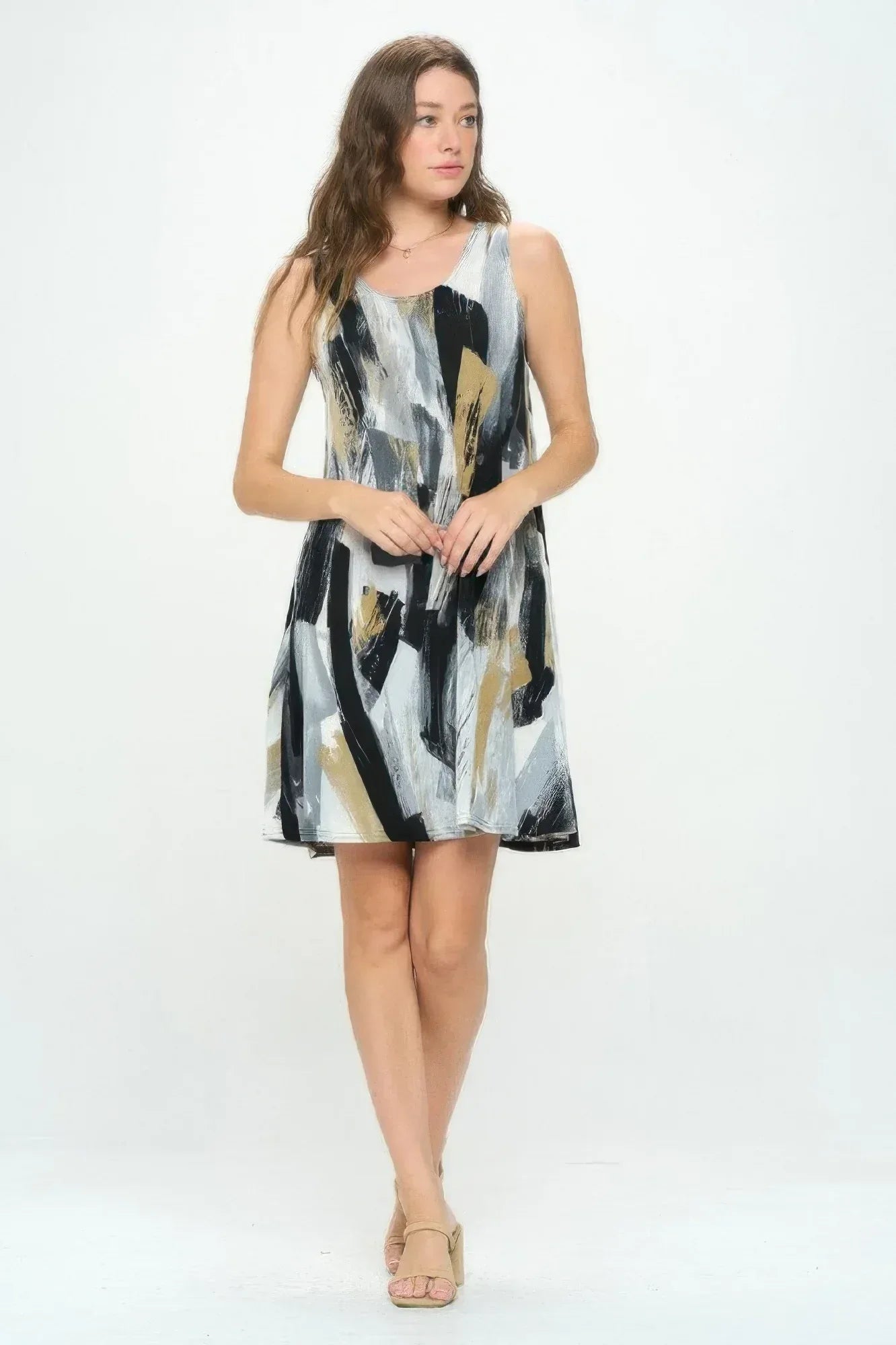 Plus Size Bns Print Missy Tank Dress | Mixtshop LLC