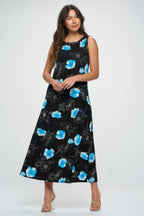 Boat Neck Sleeveless Long Dress | Mixtshop LLC