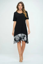 Hit Half Sleeve Contrast Dress | Mixtshop LLC
