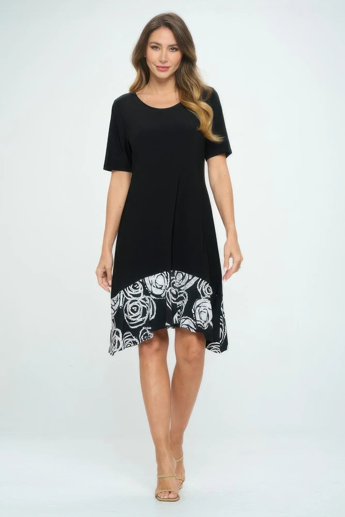 Hit Half Sleeve Contrast Dress | Mixtshop LLC