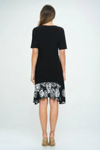 Hit Half Sleeve Contrast Dress | Mixtshop LLC