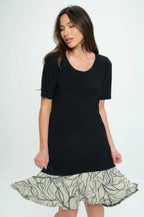 Hit Half Sleeve Contrast Dress | Mixtshop LLC