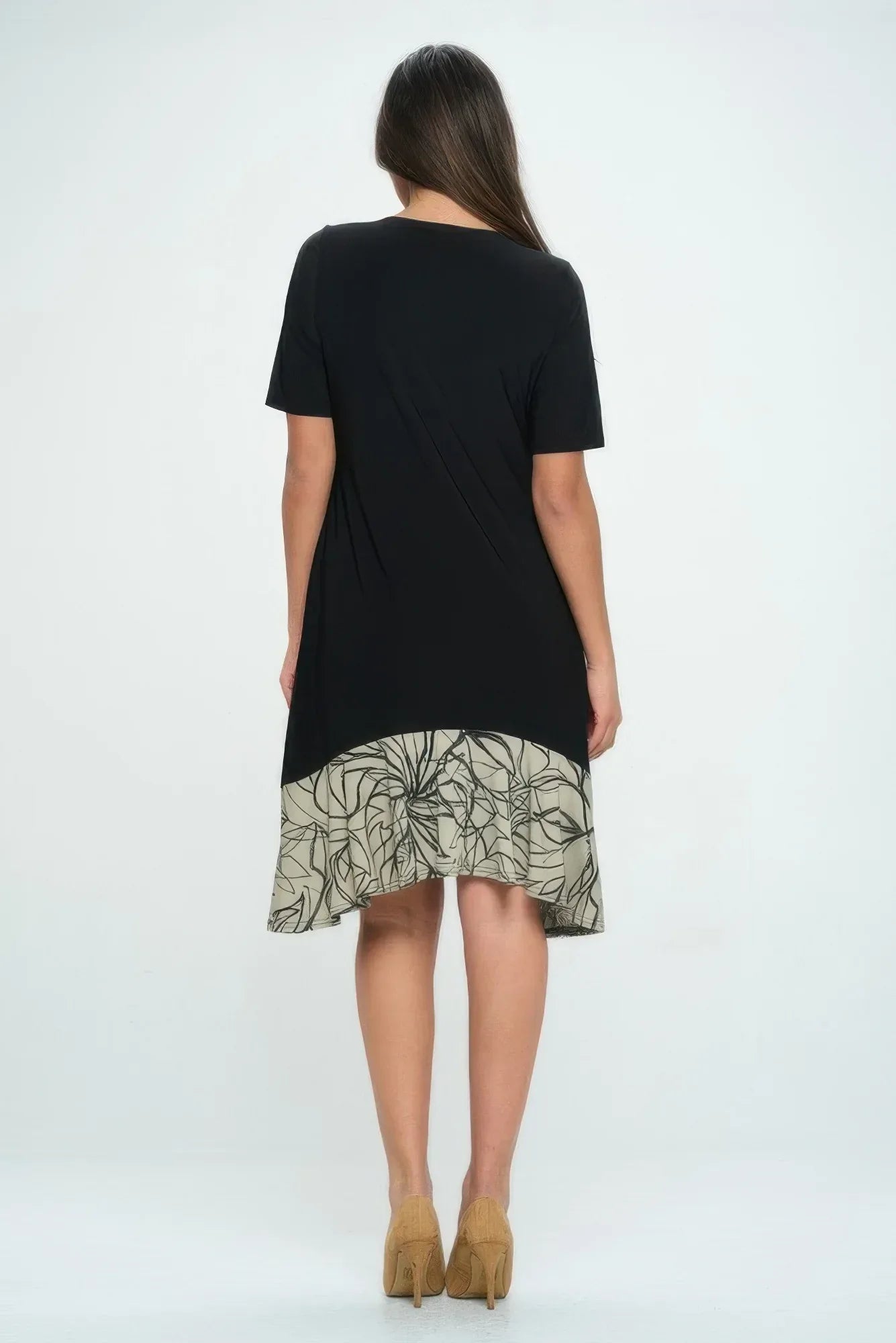 Hit Half Sleeve Contrast Dress | Mixtshop LLC