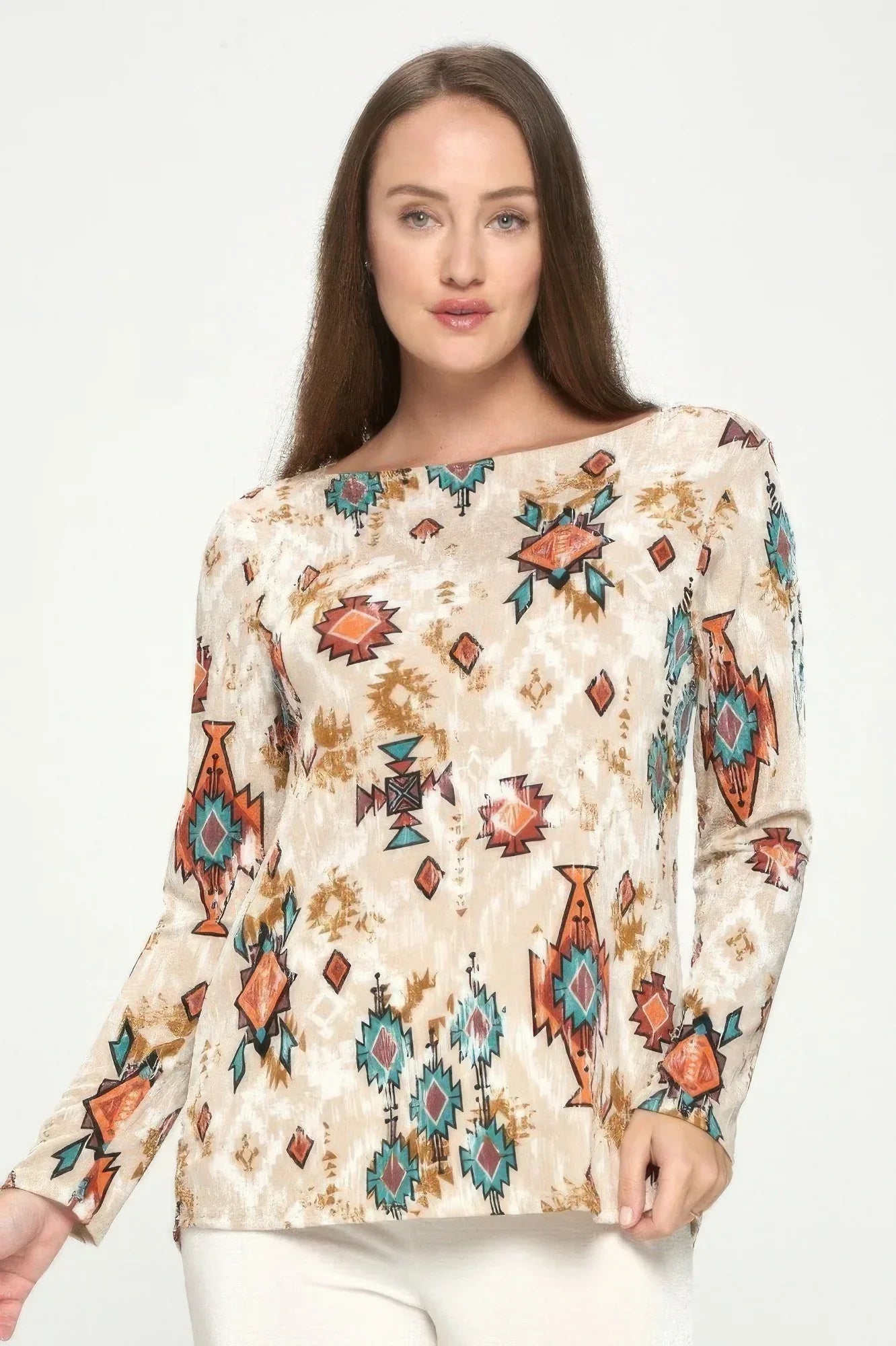 Bns Boat Neckline High And Low Top | Mixtshop LLC Main image