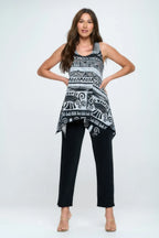 Plus Size Hit Shark Bite Hem Tank | Mixtshop LLC