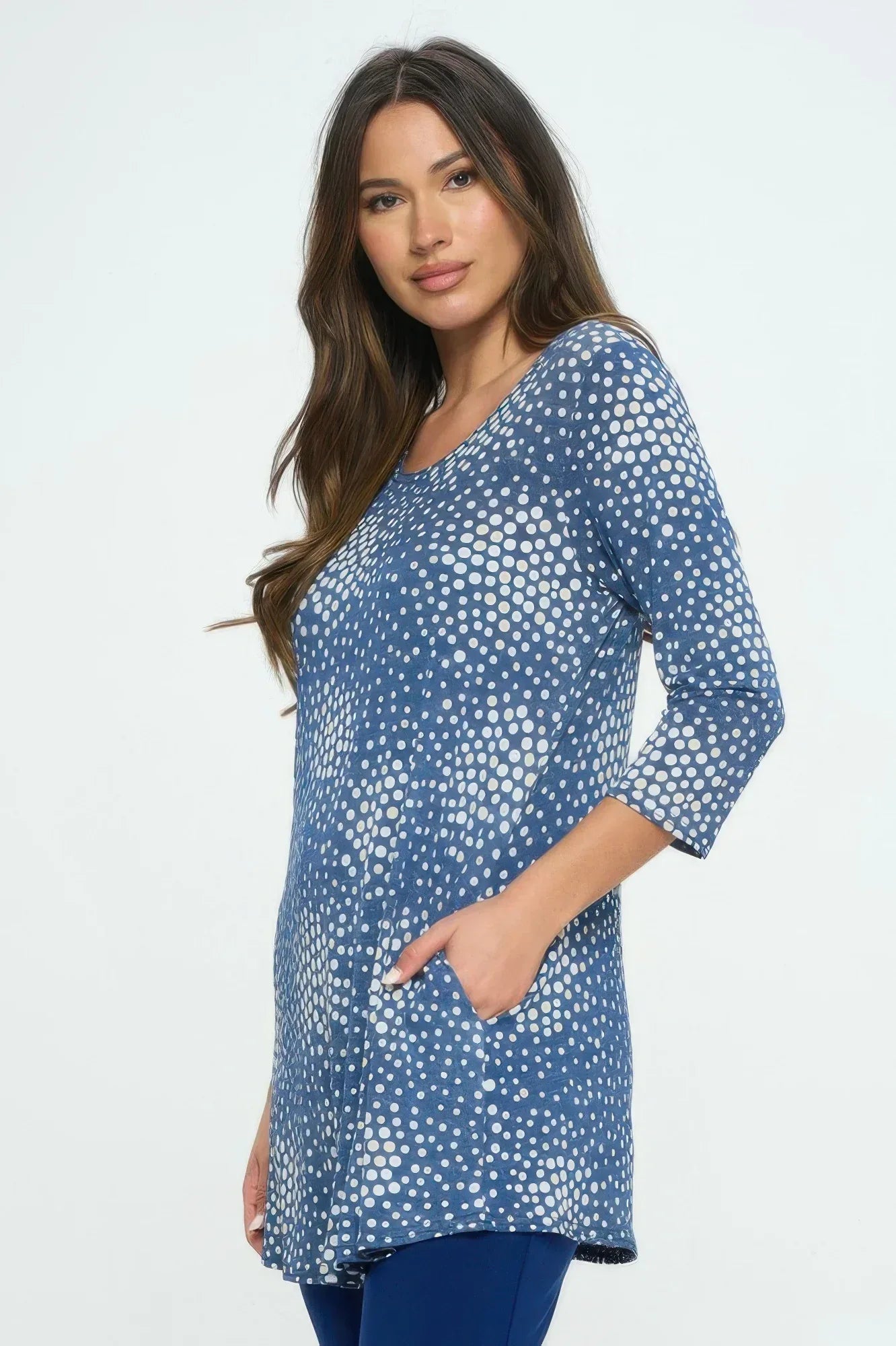 Hit Round Neck Tunic W/pocket | Mixtshop LLC