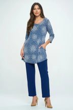 Hit Round Neck Tunic W/pocket | Mixtshop LLC
