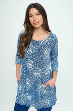 Hit Round Neck Tunic W/pocket | Mixtshop LLC