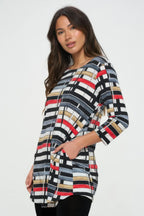 Hit Round Neck Tunic W/pocket | Mixtshop LLC