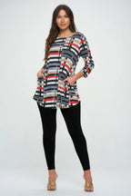 Hit Round Neck Tunic W/pocket | Mixtshop LLC