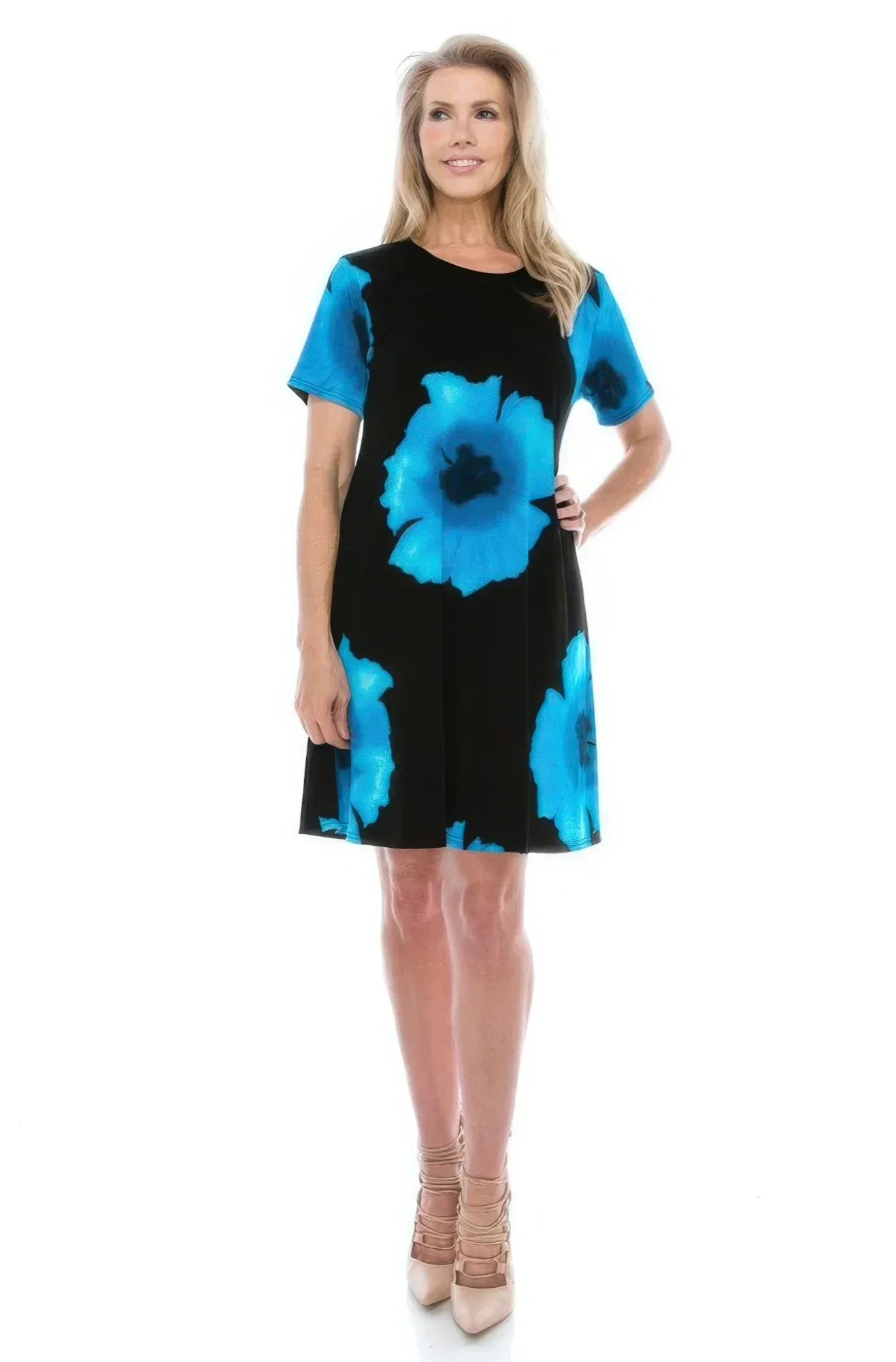 Plus Size Print Missy Dress Short Sleeve | Mixtshop LLC Main image