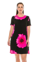 Plus Size Print Missy Dress Short Sleeve | Mixtshop LLC