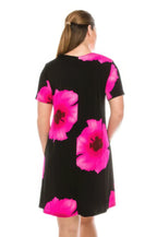 Plus Size Print Missy Dress Short Sleeve | Mixtshop LLC