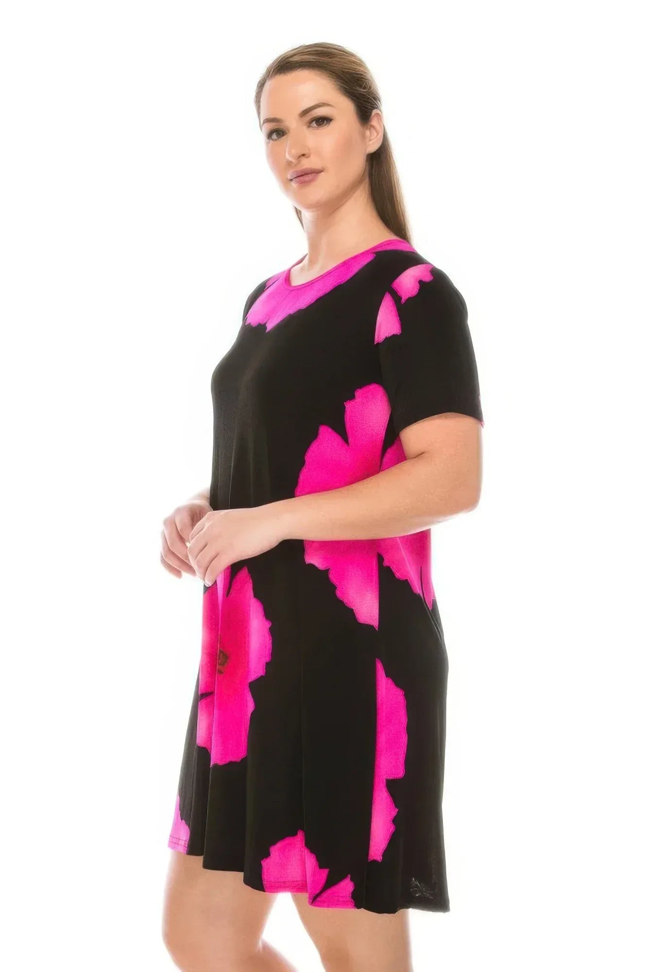 Plus Size Print Missy Dress Short Sleeve | Mixtshop LLC