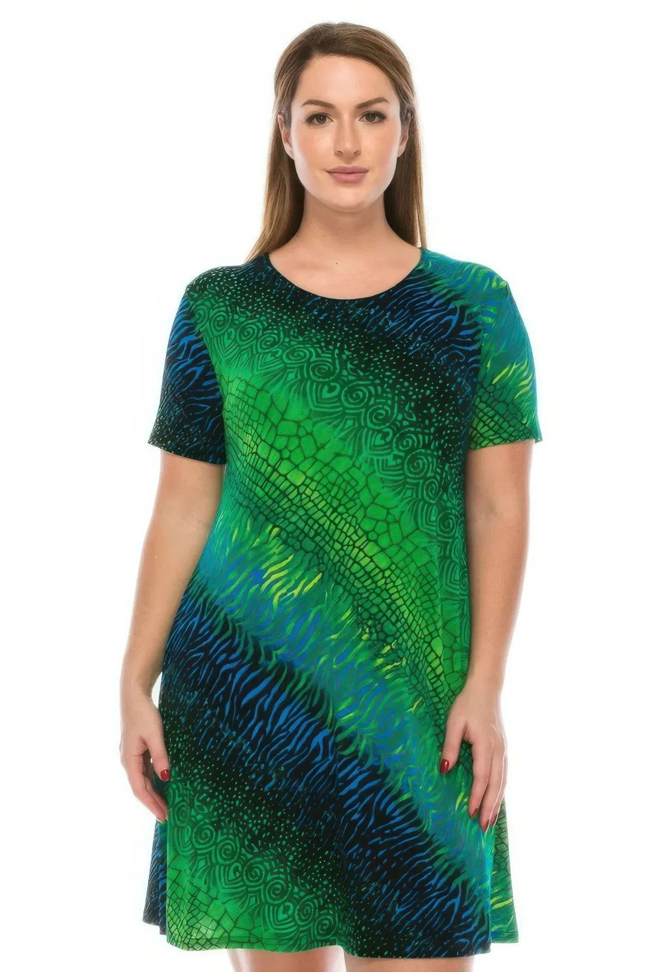 Plus Size Print Missy Dress Short Sleeve | Mixtshop LLC