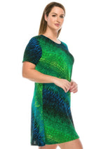 Plus Size Print Missy Dress Short Sleeve | Mixtshop LLC