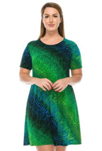 Plus Size Print Missy Dress Short Sleeve | Mixtshop LLC