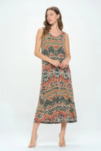 Sleeveless And Soft Round-neckline Long | Mixtshop LLC
