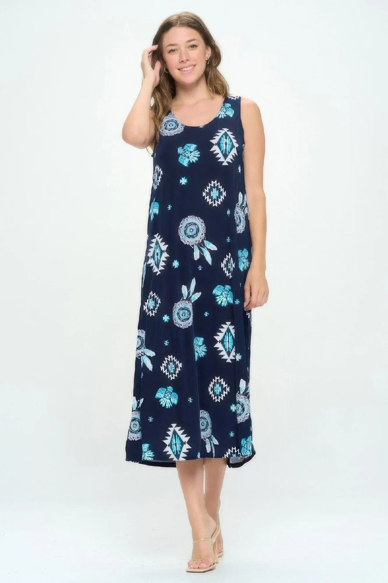 Sleeveless And Soft Round-neckline Long Dress Secondary image